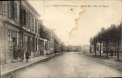 CPA Saint Valerien Yonne Grand Rue Place de l'Eglise Epicerie