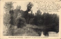 CPA Environs de Tonnerre L'Armancon vue prise du Pont de Dannemoine 
