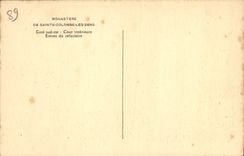 CPA Monastere de Sainte Colombe les Sens Cote sud est Cour interieure Entree du refectoire