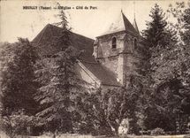 CPA Neuilly Yonne L'Eglise Cote du Parc 