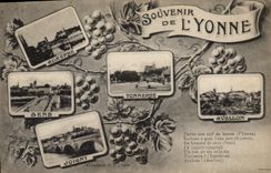 CPA Souvenir de L'Yonne Auxerre Sens Joigny Tonnerre Avallon