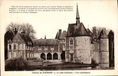 CPA Chateau de Fleurigny La Cour Interieure Face meridienale 