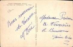 CPA Saint Vinnemer Yonne Un Coin de l'Armancon La Plage 