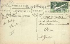 CPA Vichy Rue de Nimes et Music Hal Grand Cafe de France Garage de Paris