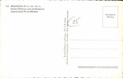 CPA Briancon HA Portes d'Embrun avec les Remparts Dans le fond Pic du Melezin 