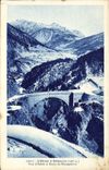 CPA L'Hiver a Briancon Pont d'Asfeld et Route du Montgenevre 
