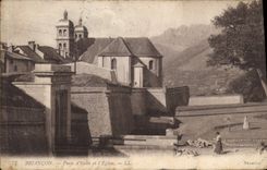 CPA Briancon Porte d'Italie et l'Eglise 