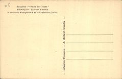CPA Briancon Le Pont d'Asfeld la route de Montgenieve et le Chaberton Italie 