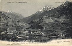 CPA Briancon Vue generale et dans le fond sommet du Chaberton 