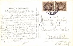 CPA Briancon Hautes Alpes Ste Catherine pris de la Route de Grenoble Pic du Melezin 