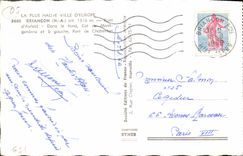 CPA Briancon HA Pont d'Asfeld Dans le fond Col de Mont genevre et a gauche Fort de Chaberton 