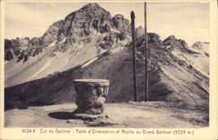 CPA Col du Galibier Table d'Orientation et Roche du Grand Galibier 