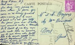 CPA Dauphine Le Lautaret pris de la montee du Galibier Au fond la Meije 