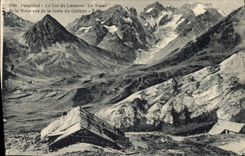 CPA Dauphine Le Col du Lauteret Le Massif de la Meije vue de la route du Galibier 