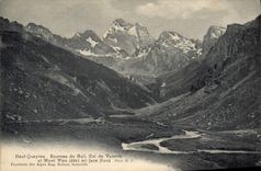 CPA Haut Queyras Sources du Guil Col de Valente et Mont Viso face Nord 