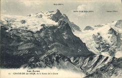 CPA Les Alpes Chaine de la Meije de la Route de la Grave 