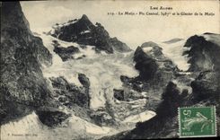 CPA Les Alpes La Meije Pic Central et le Glacier de la Meije 