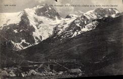 CPA Environs de la Grave Chaine de la Meije vue du Chazelet 