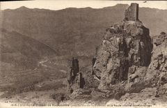CPA Le Chateau de Rochebonne pres St Martin de Valamas et la haute chaine des Cevennes 