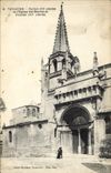CPA Tarascon Portail de l'Eglise Ste Marthe et Clocher 