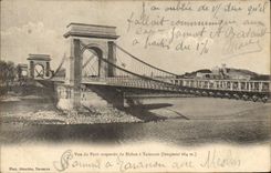 CPA Vue du Pont suspendu du Rhone a Tarascon 