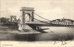 CPA Vue du Pont suspendu du Rhone a Tarascon 