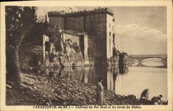 CPA Tarascon B du R Chateau du Roi Rene et les bords du Rhone 