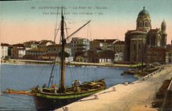 CPA Saint Raphael le Port et l'eglise 