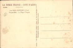 CPA Cote d'Azur les Iles d'Hyeres Var Porquerolles la Plage d'Argent