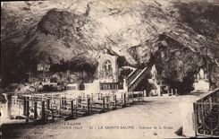 CPA Sainte Baume St Zacharie Var la Sainte Baume interieur de la Grotte 