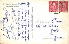 CPA La Sainte Baume Var vue generale Hotellerie 