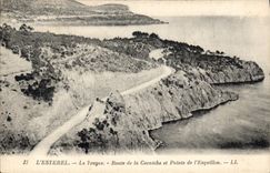 CPA L'Esterel le Trayas Route de la Corniche et Pointe de l'Esquillon 