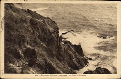 CPA Environs d'Hyeres Giens Coin de Falaises 