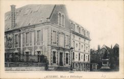 CPA Auxerre Musee et bibliotheque 