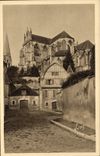 CPA Auxerre Yonne Abbaye Saint Germain et Vieille Maison Place Courbet 