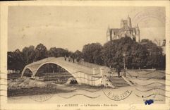 CPA Auxerre La Passerelle Rive droite 