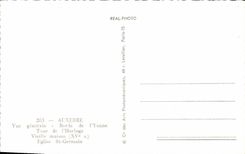 CPM Auxerre vue generale Bords de l'Yonne Tour de l'Horloge Vieille maison XV S Eglise St Germain 