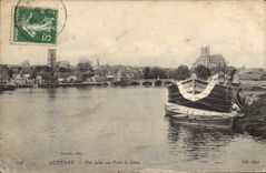 CPA Auxerre vue prise au Pont de Gien 
