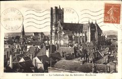 CPA Auxerre la Cathedrale vue du Belvedere Manifacier 