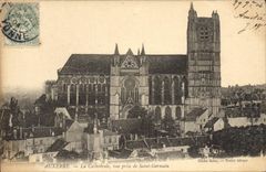 CPA Auxerre la Cathedrale vue prise de Saint Germain 