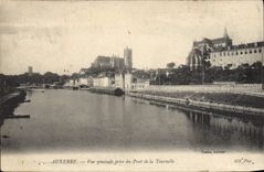 CPA Auxerre vue generale prise du Pont de la Tournelle 
