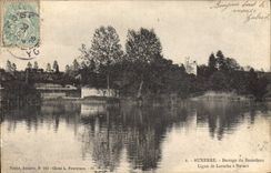 CPA Auxerre Barrage du Batardeau Ligne de Laroche a Nevers 