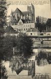 CPA Auxerre la Cathedrale vue prise du Bord de l'Yonne 