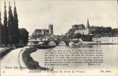 CPA Auxerre vue prise des Bords de l'Yonne 