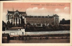 CPA Auxerre Eglise Saint Germain et l'Hopital 