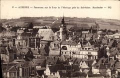 CPA Auxerre Panorama sur la Tour de l'Horloge pris du Belvedere Manifacier 