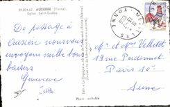 CPA Auxerre Yonne Eglise Saint Eusebe Automobile