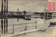 CPA Auxerre vue generale prise du Pont de Gien 