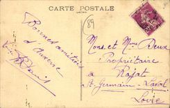 CPA Auxerre vue sur le Lycee les Casernes 