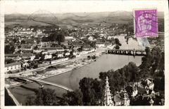 CPA Auxerre Yonne vue generale Shell Trottier